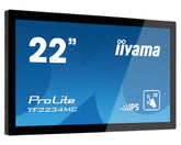 iiyama ProLite TF2234MC-B6AGB - Monitor LED - 22" (21,5" visible) - bisel abierto - pantalla táctil - 1920 x 1080 Full HD (1080p) @ 60 Hz - IPS - 350 cd/m² - 1000:1 - 8 ms - HDMI , VGA, DisplayPort - negro