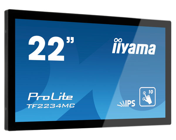 iiyama ProLite TF2234MC-B6AGB - Monitor LED - 22" (21.5" visível) - moldura aberta - ecrã de toque - 1920 x 1080 Full HD (1080p) @ 60 Hz - IPS - 350 cd/m² - 1000:1 - 8 ms - HDMI, VGA, DisplayPort - preto