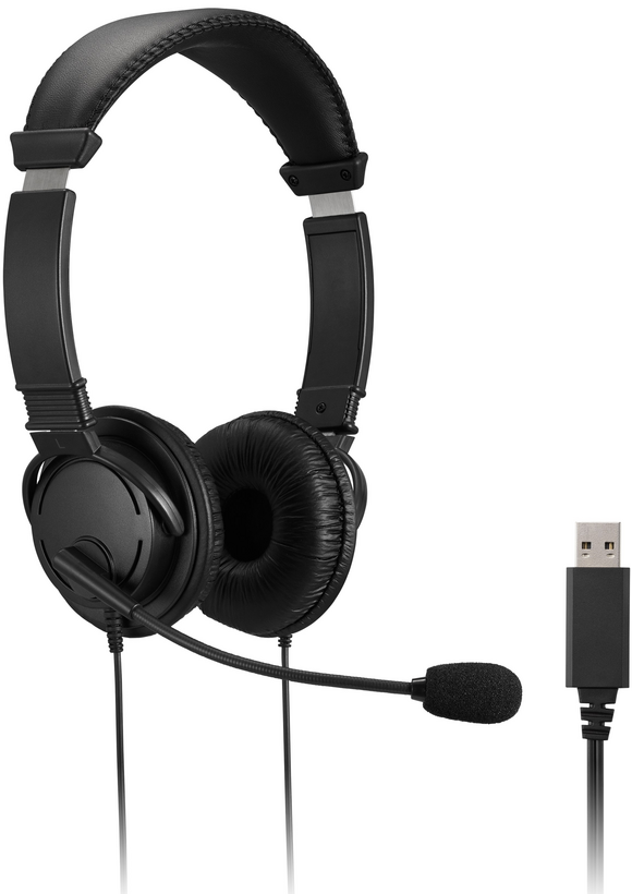 Kensington USB Hi-Fi Auriculares - Auriculares supraaurales con micrófono - Dentro de la oreja - Con cable - USB