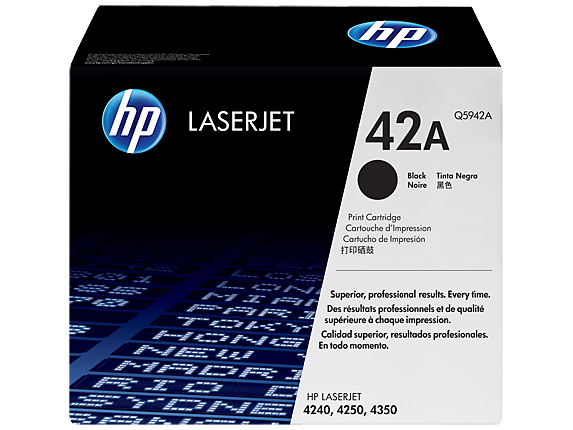 HP 42A - Black - Genuine - LaserJet - Toner Cartridge (Q5942A) - for LaserJet 4240, 4250, 4350