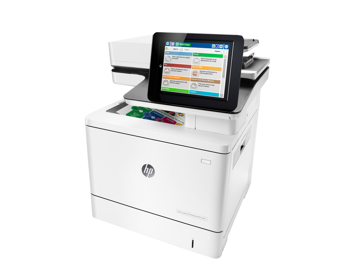 HP Color LaserJet Enterprise MFP M577dn - Multifunction Printer - Color - Laser - Legal (216 x 356 mm) (original) - A4/Legal (media) - up to 38 ppm (copy) - up to 38 ppm (print) - 650 leaves - USB 2.0, Gigabit LAN, USB 2.0 host