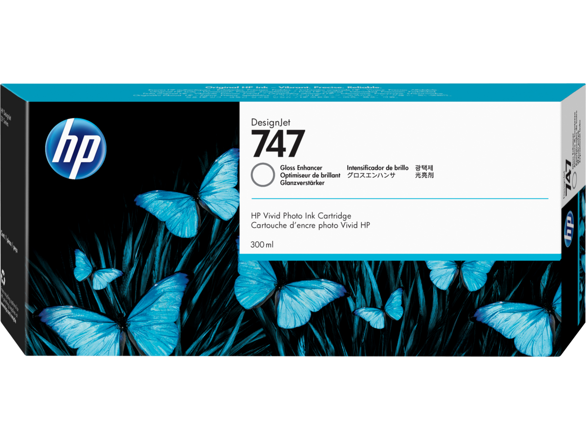 HP 747 - 300 ml - gloss enhancer - original - DesignJet - ink cartridge - for DesignJet Z9+ PostScript, Z9+dr, Z9+dr PostScript