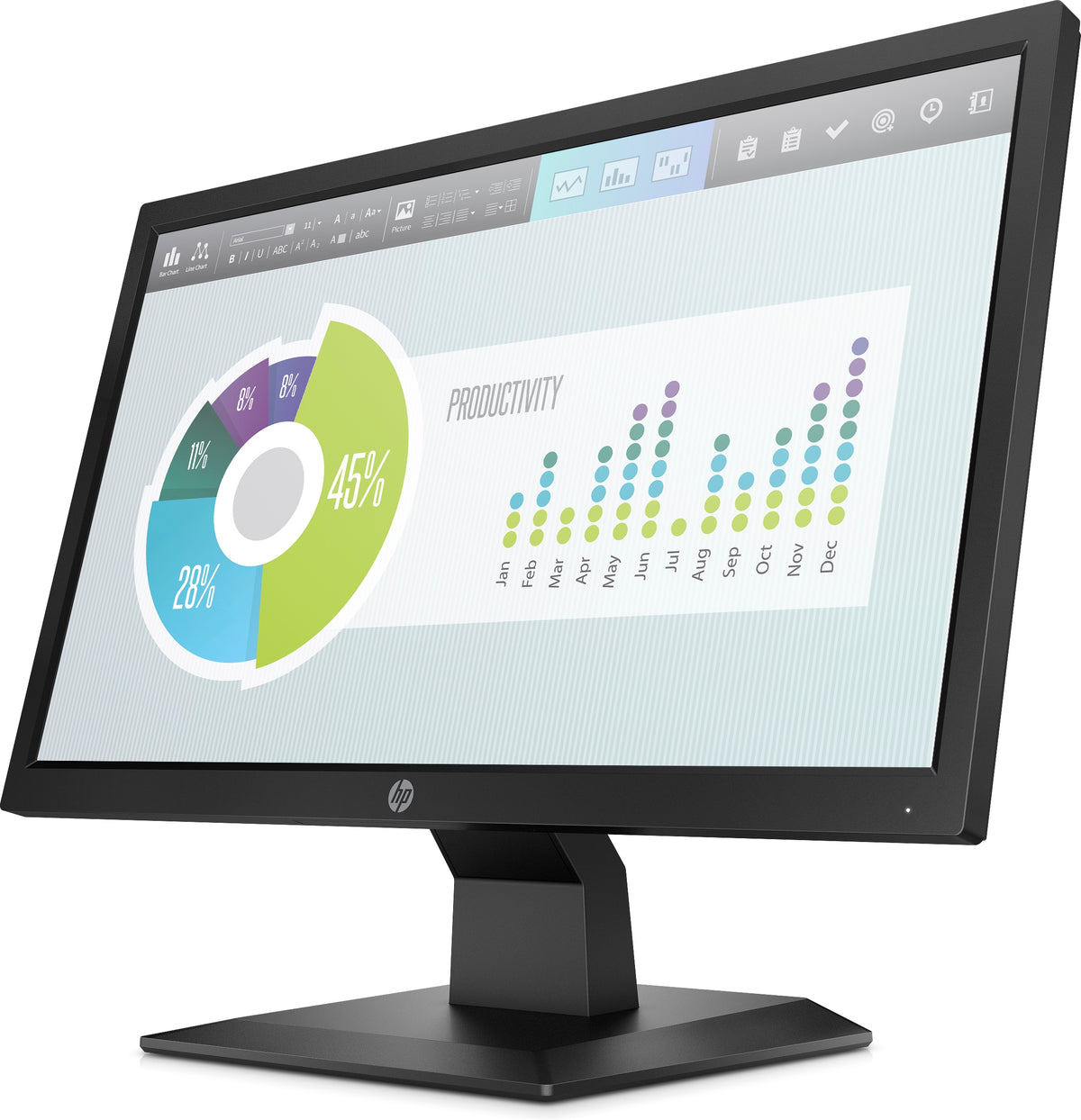 HP MONITOR P204v 19.5 LED BLACK #CHANNEL TEN#