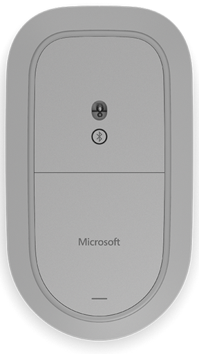 Microsoft Modern Mouse - Rato - destros e canhotos - óptico - 2 botões - sem fios - Bluetooth 4.0 - prateado suave