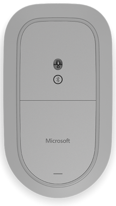 Microsoft Modern Mouse - Ratón - para diestros y zurdos - óptico - 2 botones - inalámbrico - Bluetooth 4.0 - plateado liso