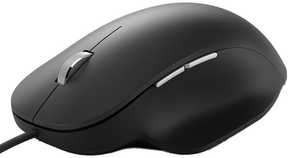 Microsoft Ergonomic Mouse - Mouse - ergonomic - optical - 5 buttons - with cable - USB 2.0 - black