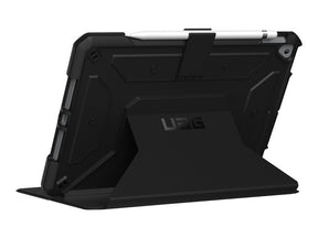 UAG Rugged Case for iPad 10.2-in (7/8 Gen, 2019/2020) - Metropolis Black - Tablet Flip Cover Case - Composite - Black - 10.2" - for Apple 10.2-inch iPad (7th Gen, 8th Gen)