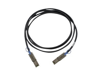 QNAP CAB-SAS20M-8088 - Cable SAS externo - Mini MultiLane SAS (SFF-8088) 26 pines 4x con blindaje (M) a Mini MultiLane SAS (SFF-8088) 26 pines 4x con blindaje (M) - 2 cm - negro - para QNAP EJ1600, ES1640DC