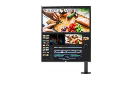 MONITOR LG DUALUP IPS 28 (27.6) SDQHD HDMI DP USB-C ALTAVOCES TIENE PIVOT 28MQ780