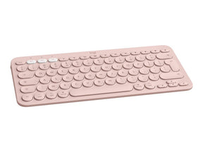 Logitech K380 Teclado Bluetooth multidispositivo - Teclado - Inalámbrico - Bluetooth 3.0 - QWERTY - Estándar internacional estadounidense - Rosa (920-010404)