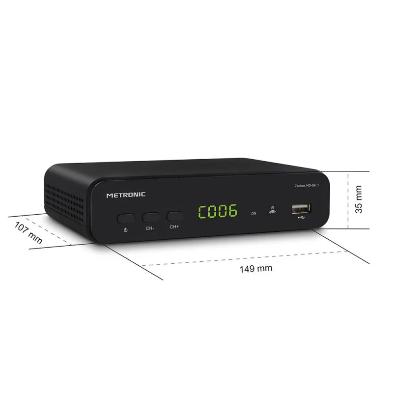 METRONIC TDT ZAPBOX HD DVB-T2 USB PVR -SCART & HDMI