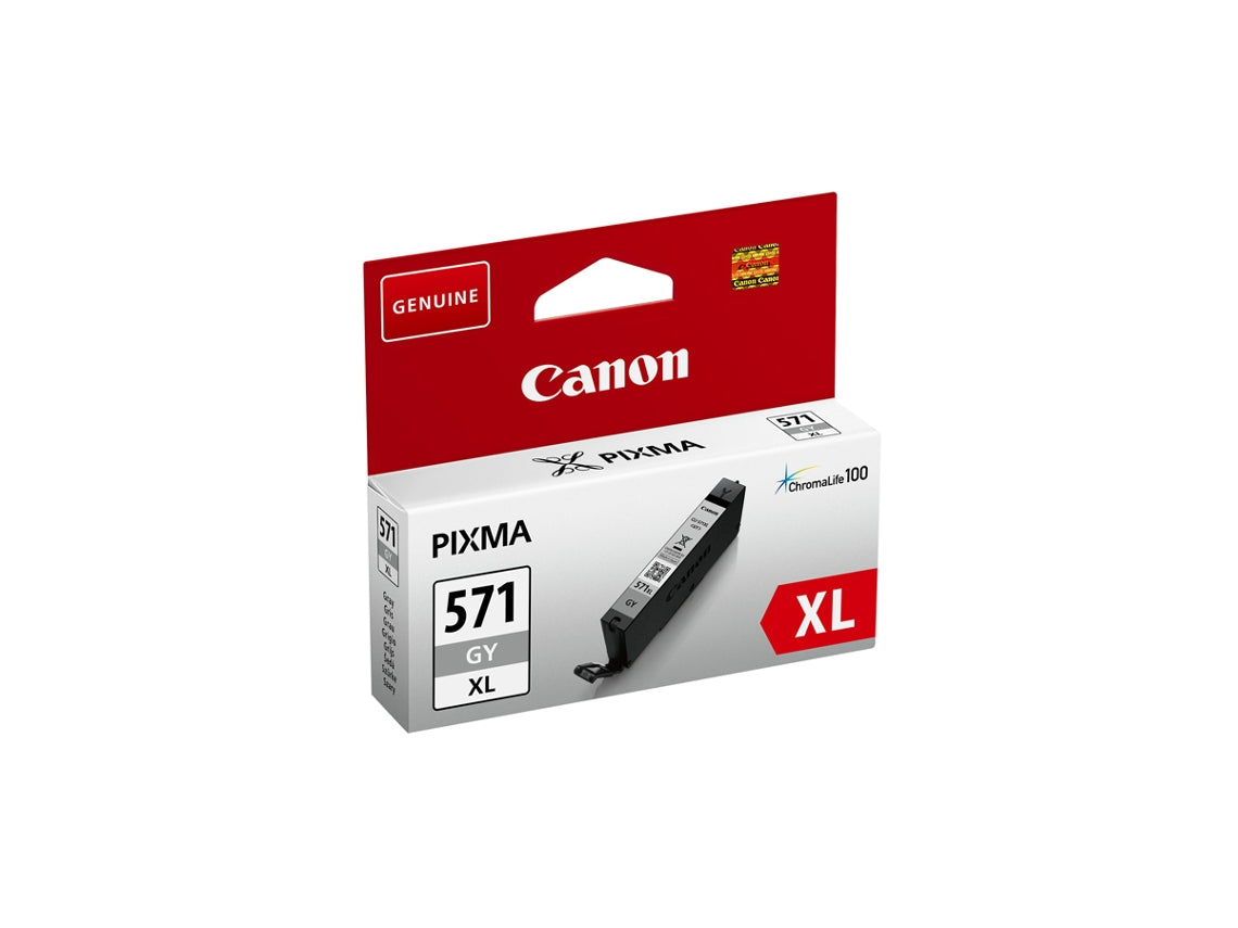 Canon CLI-571GY XL - 11 ml - High Yield - gris - original - depósito de tinta - para PIXMA MG7750, MG7751, MG7752, MG7753, TS8050, TS8051, TS8052, TS8053, TS9050, TS9055