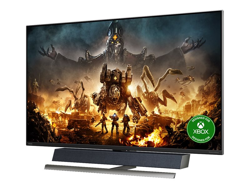 Philips Momentum 559M1RYV - Monitor LED - 55" - 3840 x 2160 4K UHD (2160p) @ 144 Hz - VA - 1200 cd/m² - 4000:1 - DisplayHDR 1000 - 4 ms - 3xHDMI, DisplayPort, USB-C - altifalantes com subwoofer - preto brilhante texturizado