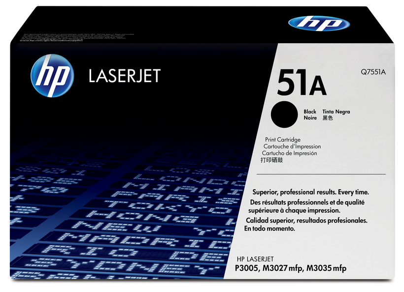 HP 51A - Black - Original - LaserJet - Toner Cartridge (Q7551A) - for LaserJet M3027, M3027x, M3035, M3035xs, P3005, P3005d, P3005dn, P3005n, P3005x