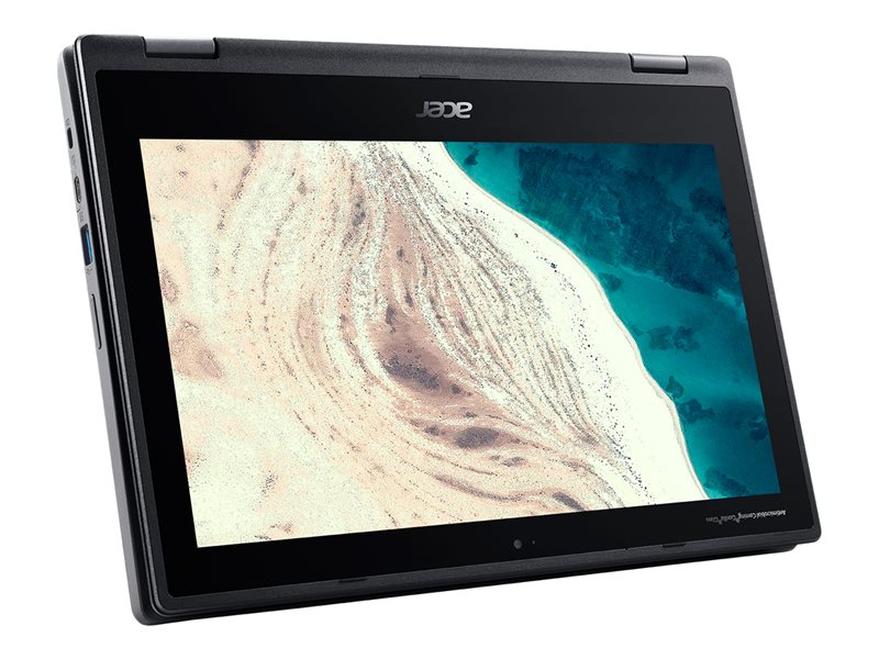 Acer Chromebook Spin 511 R752T-C92Y - Inverted Design - Intel Celeron N4020 / 1.1 GHz - Chrome OS - UHD Graphics 600 - 4 GB RAM - 32 GB eMMC - 11.6" AHVA 1366 x 768 (HD) touchscreen - Wi-Fi 5 - black shale - kbd: Spanish (NX.HPWEB.008?ACER)