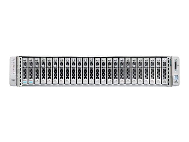 Servidor en rack Cisco UCS C240 ​​​​M5 SFF - Servidor - montable en rack - 2U - 2 vías - sin CPU - 0 GB RAM - SATA/SAS - bahía(s) de 2,5" hot-swap - sin HDD - GigE, 10 GigE - monitor: ninguno