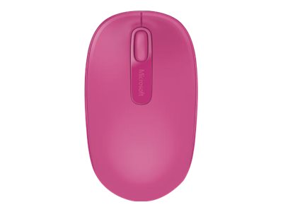 Microsoft Wireless Mobile Mouse 1850 - Mouse - right- and left-handed - optical - 3 buttons - wireless - 2.4 GHz - USB wireless receiver - magenta (U7Z-00065)