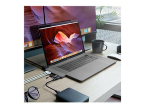 HyperDrive Pro 8-in-2 Hub - Estação de engate - USB-C x 2 - HDMI, Mini DP (GN28D-GRAY)