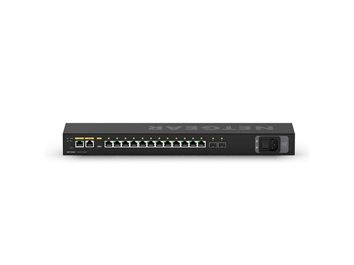 NETGEAR AV Line M4250-12M2XF - Switch - L3 - Managed - 12 x 10/100/1000/2.5G + 2 x 10 Gigabit SFP+ - side-to-side airflow - rail mountable