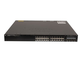 Cisco Catalyst 3650-24PD-S - Switch - L3 - Admin - 24 x 10/100/1000 (PoE+) + 2 x 10 Gigabit SFP+ - escritorio, montaje en riel - PoE+ (390 W) (WS-C3650-24PD-S)