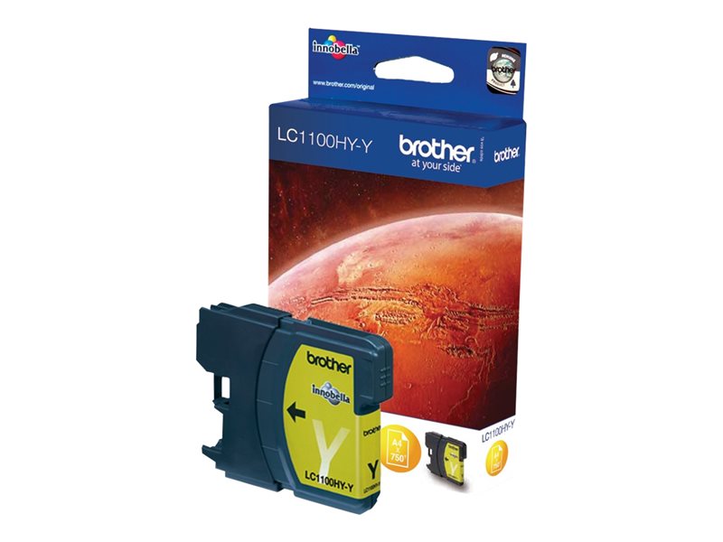 Brother LC1100HYY - High Yield - yellow - original - ink cartridge - for Brother DCP-6690CW, MFC-5890CN, MFC-6490CW (LC1100HYYBPDR)
