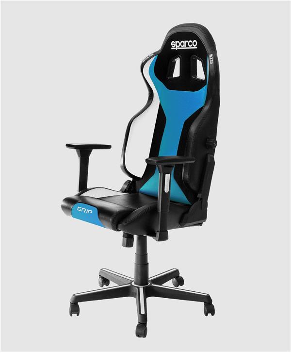 Gaming chair Sparco GRIP Black/LIGHT BLUE SKY 2019