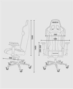 Cadeira gaming Sparco TROOPER Preto