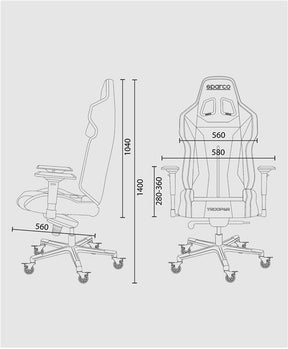 Silla Gaming Sparco TROOPER Negro/Azul