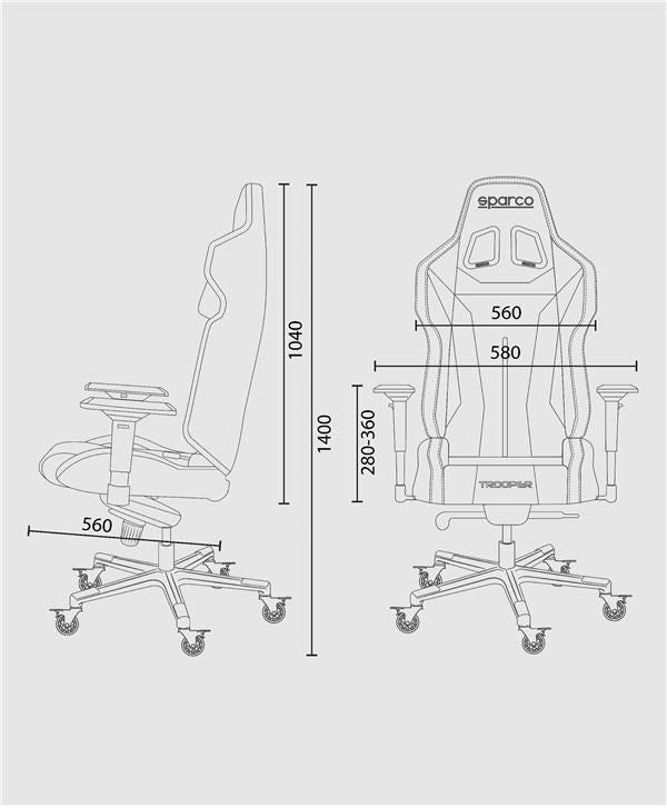 Cadeira gaming Sparco TROOPER Preto/Azul