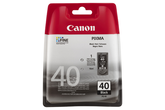 Canon PG-40 - Preto - original - blister - tanque de tinta - para FAX JX210, PIXMA iP1800, iP1900, iP2600, MP140, MP190, MP210, MP220, MP470, MX300, MX310