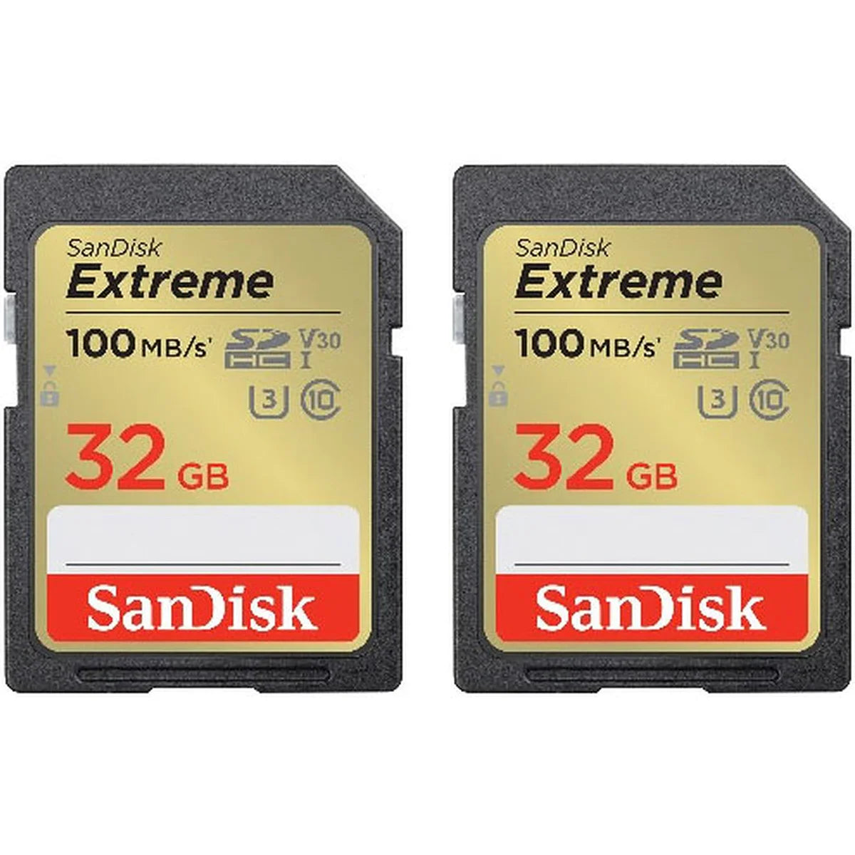 Extreme 32GB SDHC 100MB/s UHS-I 2pk