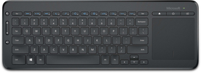 Microsoft All-in-One Media - Teclado - sem fios - 2.4 GHz - Português