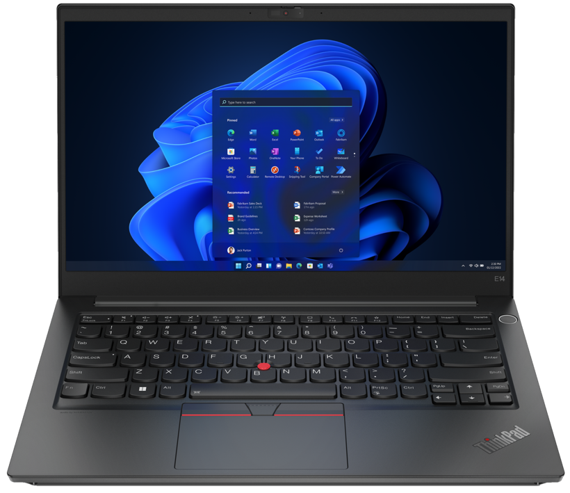 Lenovo ThinkPad E14 Gen 4 21E3 - Intel Core i5 1235U / 1.3 GHz - Win 11 Pro - Iris Xe Graphics - 8 GB RAM - 256 GB SSD TCG Opal Encryption 2, NVMe - 14" IPS 1920 x 1080 (Full HD) - Wi-Fi 6 - preto - kbd: Português