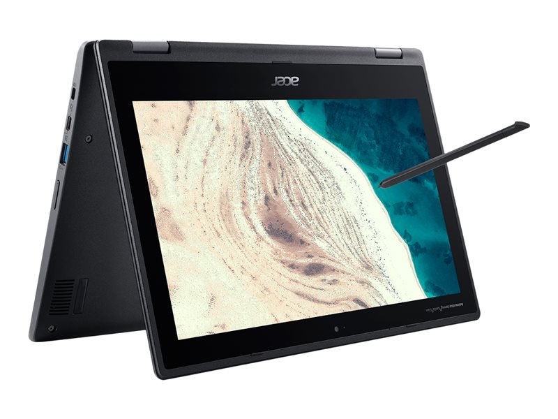 Acer Chromebook Spin 511 R752T-C92Y - Design invertido - Intel Celeron N4020 / 1.1 GHz - Chrome OS - UHD Graphics 600 - 4 GB RAM - 32 GB eMMC - 11.6" AHVA ecrã de toque 1366 x 768 (HD) - Wi-Fi 5 - preto xisto - kbd: Espanhol (NX.HPWEB.008?ACER)