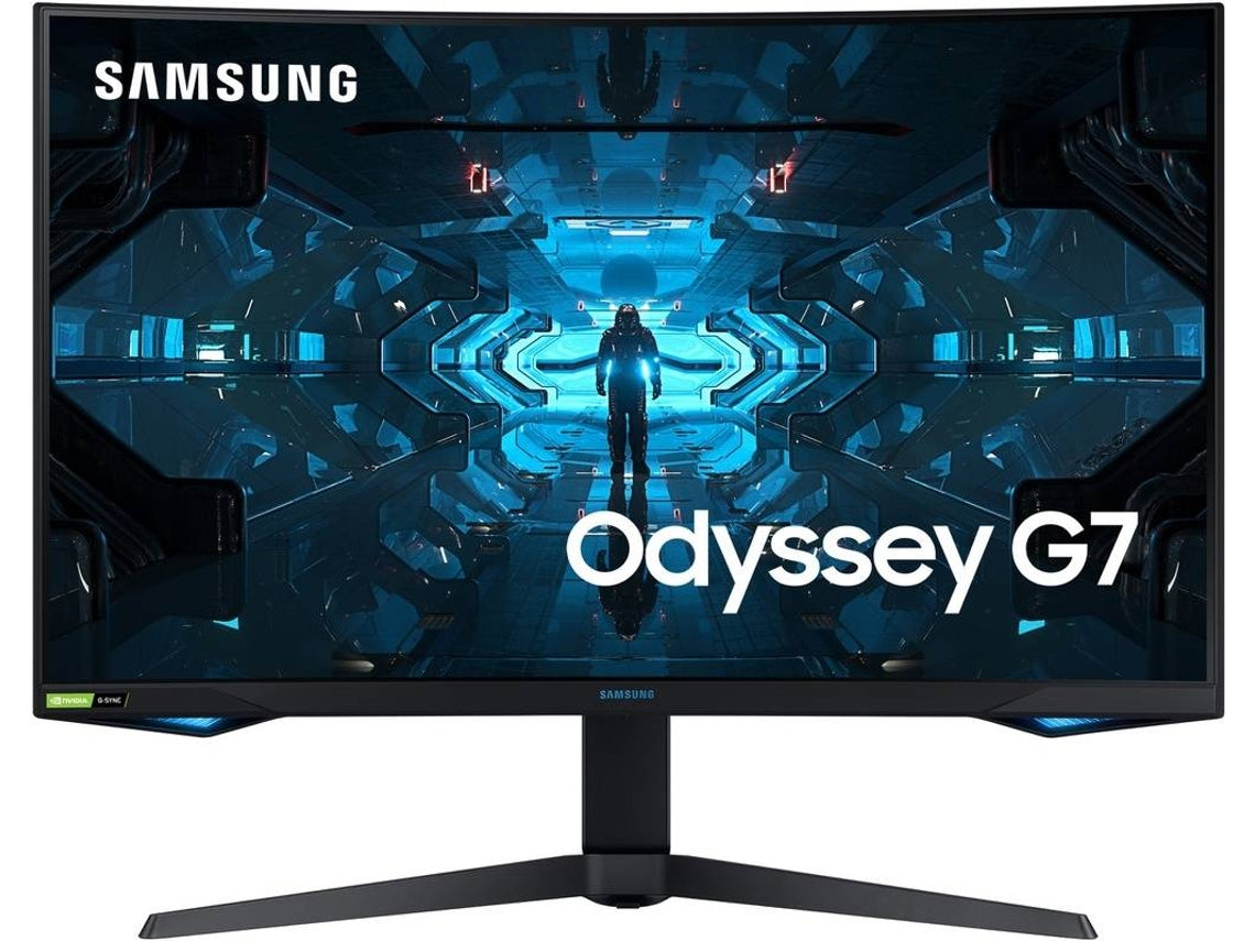 Samsung Odyssey G7 C32G75TQSR - G75T Series - monitor LED - curvo - 32" - 2560 x 1440 WQHD @ 240 Hz - VA - 600 cd/m² - 2500:1 - DisplayHDR 600 - 1 ms - HDMI, 2xDisplayPort - preto