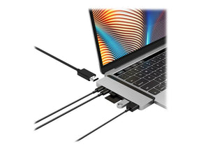 Concentrador 7 en 2 HyperDrive Duo - Estación de acoplamiento - USB-C x 2 - HDMI (HD28C-SILVER)