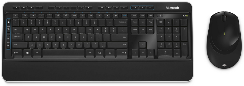 Microsoft Wireless Desktop 3050 - Conjunto de teclado e rato - sem fios (teclado) / sem fios (rato) - 2.4 GHz - Português