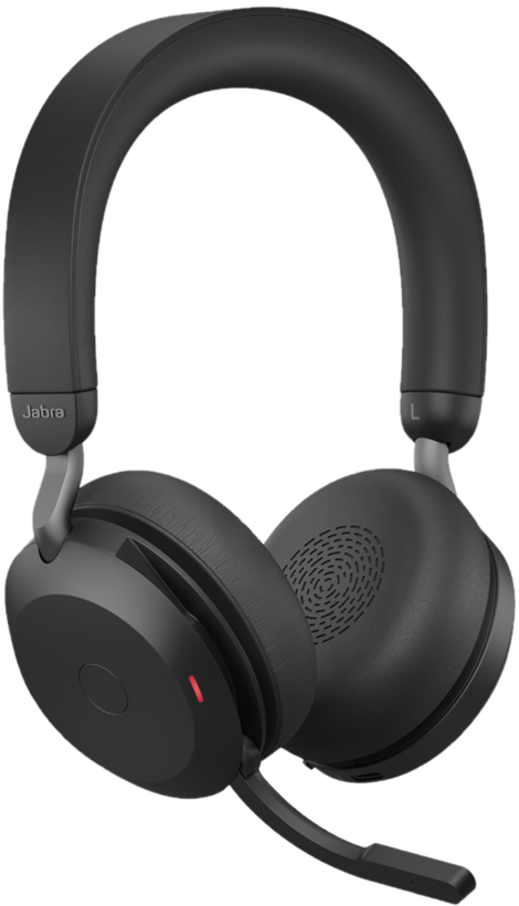 Jabra Evolve2 75 - Auscultadores - no ouvido - bluetooth - sem fios, com cabo - cancelamento de ruído activo - USB-C - isolamento de ruído - preto - Otimizado pata UC