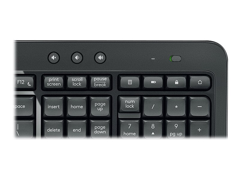 Logitech MK540 Advanced - Conjunto de teclado e rato - sem fios - 2.4 GHz - Esloveno / Croata - cinza escuro