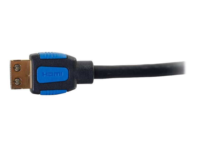 C2G 3m High Speed HDMI Cable with Gripping Connectors - Cabo HDMI com Ethernet - HDMI macho para HDMI macho - 3 m - blindado - preto - suporte de 4K (29678)