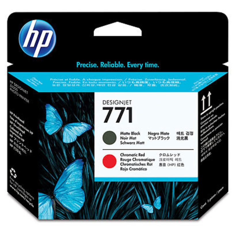 HP 771 - Negro opaco, rojo cromático - Cabezal de impresión - para impresoras de producción DesignJet Z6200, Z6600, producción fotográfica Z6800