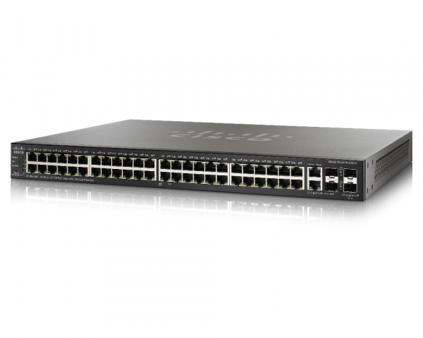 Cisco Small Business SF500-48 - Interruptor - Administrado - 48 x 10/100 + 2 x combo Gigabit SFP + 2 x SFP - montável em trilho (SF500-48-K9-G5)