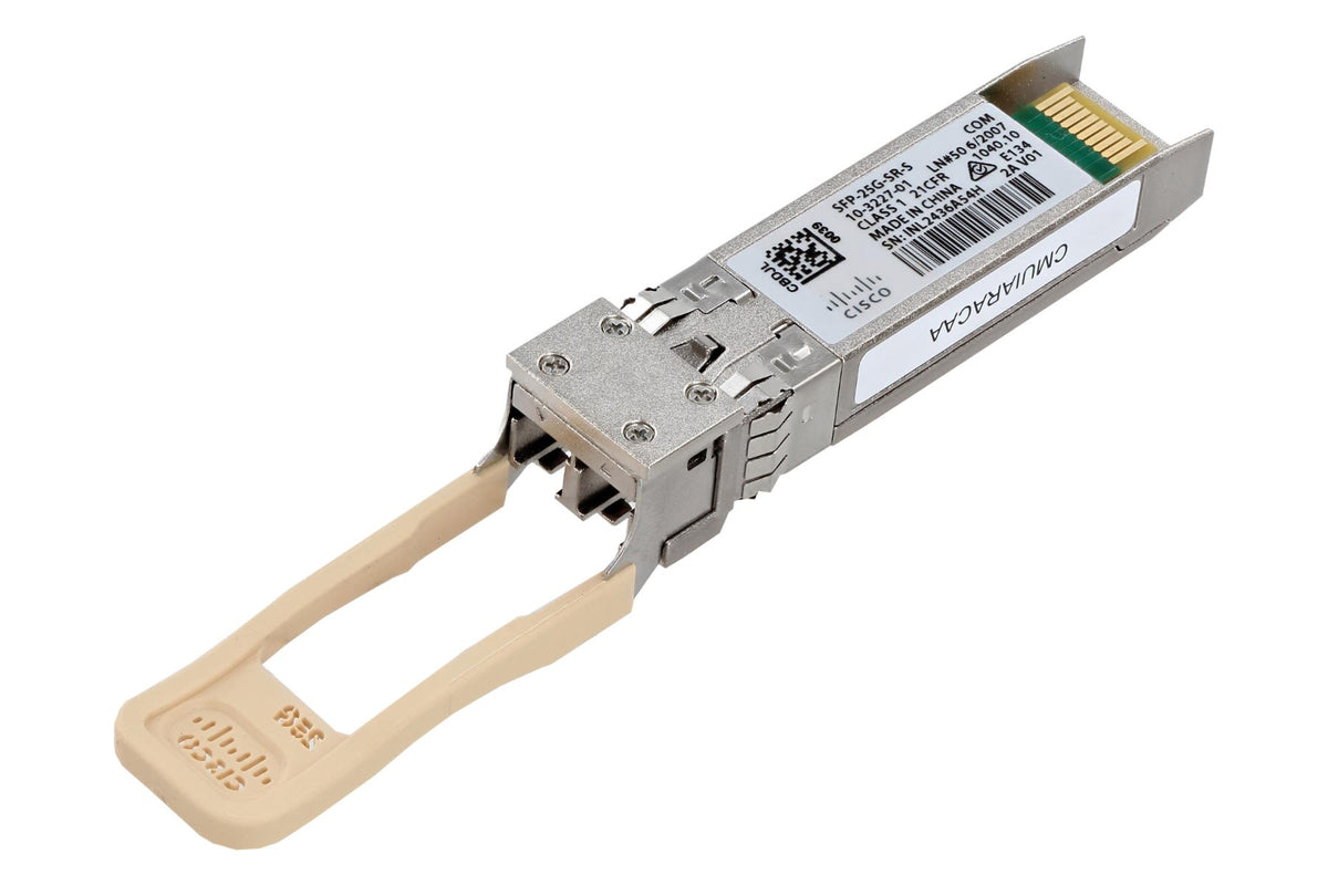 Cisco - SFP28 Transmitter Module - 25 Gigabit LAN - 25GBase-SR - multi-mode LC - up to 100 m - 850 nm - for Nexus 93180YC-FX, 93240YC-FX2, 9348GC-FXP, X97160YC-EX (SFP-25G-SR- S=)