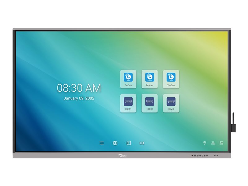 Optoma Creative Touch 5751RK - 75" Diagonal Class 5 Series LCD display with LED backlight - interactive - with built-in PC and touchscreen (multi touch) - 4K UHD (2160p) 3840 x 2160 - direct-illuminated LED