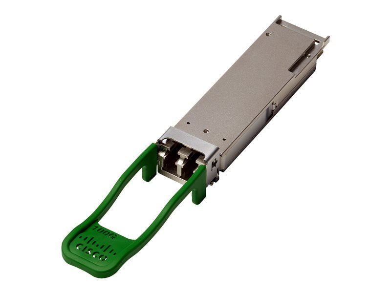 Cisco - QSFP+ Transceiver Module - 100 Gigabit Ethernet - 100GBase-CWDM4 - Singlemode LC - up to 2 km - 1271 nm / 1291 nm / 1311 nm / 1331 nm (QSFP-100G-CWDM4-S=)