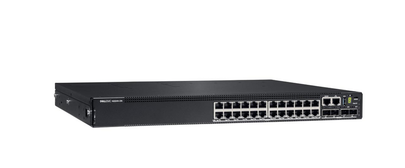 Dell PowerSwitch N2224X-ON - Switch - L3 - Managed - 24 x 10/100/1000/2.5G + 4 x 25 Gigabit SFP28 - front to back airflow - rail mountable - CAMPUS Smart Value