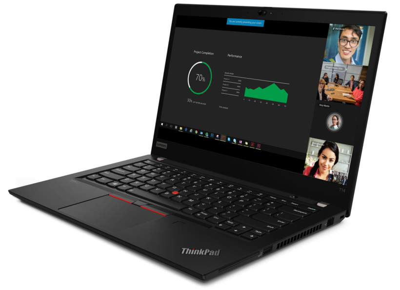 Lenovo ThinkPad T14 Gen 2 20W0 - Design de dobradiças de 180 graus - Intel Core i5 1135G7 / 2.4 GHz - Win 10 Pro 64-bit (inclui Licença Windows 11 Pro) - Iris Xe Graphics - 16 GB RAM - 512 GB SSD TCG Opal Encryption 2, NVMe - 14" IPS 1920 x 1080 (Ful