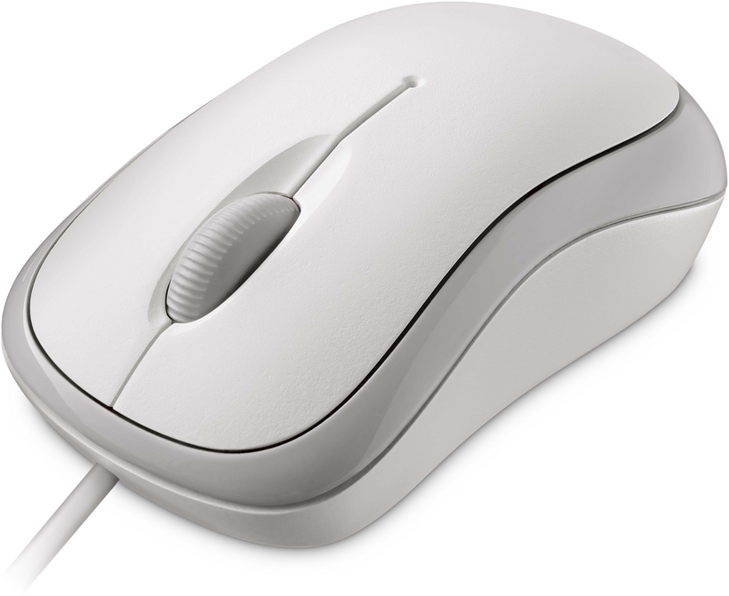 Microsoft Ready Mouse - Rato - destros e canhotos - óptico - 3 botões - com cabo - USB - branco