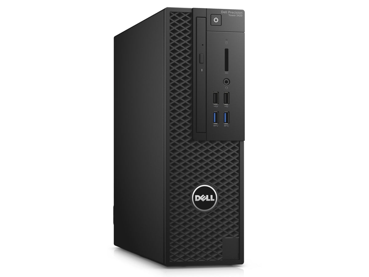 Dell Precision Tower 3420 - SFF - 1 x Xeon E3-1225V6 / 3.3 GHz - vPro - RAM 16 GB - SSD 256 GB - DVD Writer - HD Graphics P630 - GigE - Win 10 Pro 64-bit - monitor: none - black - BTP - with 1 year of Dell ProSupport