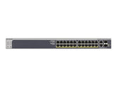 NETGEAR Smart S3300-28X-PoE+ - Conmutador - inteligente - 24 x 10/100/1000 (PoE+) + 2 x 10 Gb Ethernet + 2 x 10 Gb Ethernet SFP+ - montaje en carril - PoE+ (195 W) - CA 100/230 V ( GS728TXP -100NES)